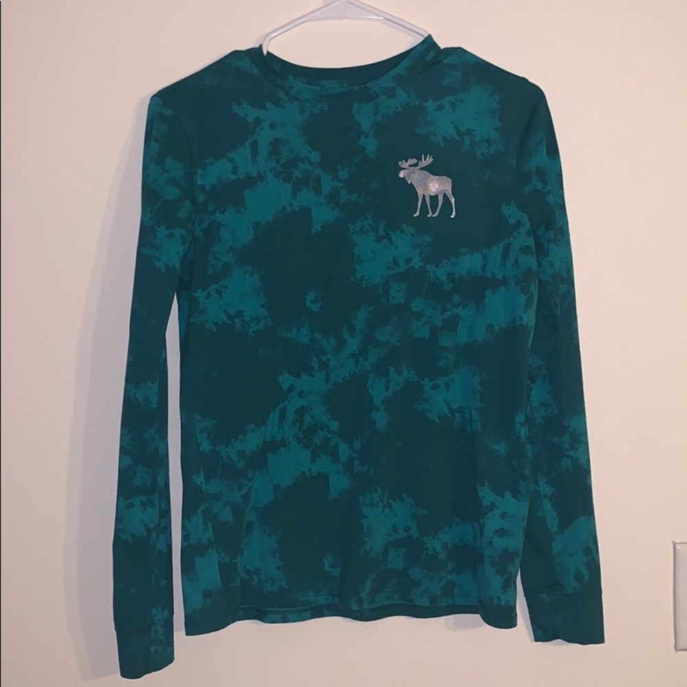 Blue tie dye long sleeve Ambercrombie